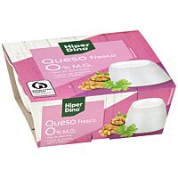HiperDino queso fresco desnatado 4 x 62,5 g