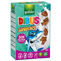 Gullón galletas de cacao sharkies sin gluten 250 g