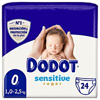 Dodot Sensitive pañales recién nácido talla 0 0 - 3 kg 24 ud DODOT PAÑALES PREMIUM