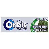 Orbit White chicles sabor hierbabuena 10 ud