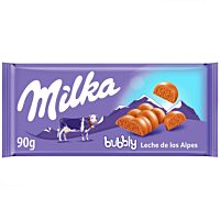 Milka tableta de chocolate con leche bubly 90 g