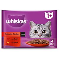 Whiskas gato receta tradicional salsa 4 x 100 g