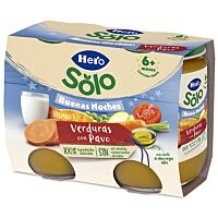 Hero Baby Buenas Noches tarritos verduritas con pavo (+ 6 meses) 2 x 190 g