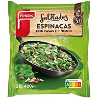 Findus espinacas pasas y piñones 400 g