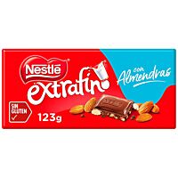 Nestlé extrafino tableta de chocolate con almendra 123 g