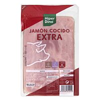 HiperDino jamón cocido extra lonchas 200 g