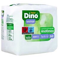HiperDino compresas ultra anatomicas sin alas 16 ud
