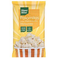 HiperDino palomitas de maíz sabor mantequilla para microondas 100 g