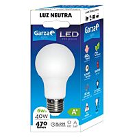 Garza bombilla led standard 6w E27 470 lm luz neutra 1 ud
