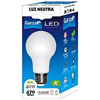 Garza bombilla led standard 6w E27 470 lm luz neutra 1 ud 4U