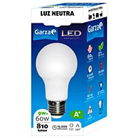 Garza bombilla led standard 9w E27 810 lm luz neutra 1 ud 4U
