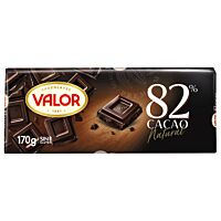 Valor tableta de chocolate negro 82 % 170 g