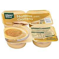 HiperDino natillas con galleta 4 x 125 g
