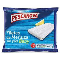 Pescanova filetes de merluza sin piel baby 400 g