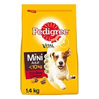 Pedigree razas pequeñas pienso de buey y verduras 1,4 kg