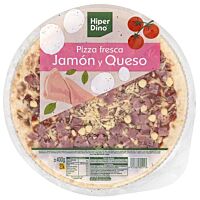 HiperDino pizza de jamón y queso 400 g