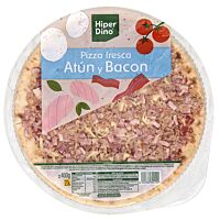 HiperDino pizza de atún y bacon 400 g