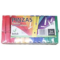Betik pinzas plástico jumbo 24 ud
