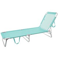 Monty B tumbona 3 posiciones aluminio textil color aguamarina