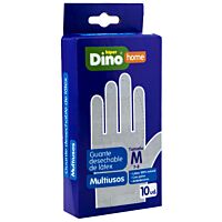 HiperDino guante latex multiusos talla M 10 ud