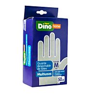 HiperDino guante latex multiusos talla M 50 ud