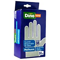 HiperDino guante latex multiusos talla M 50 ud