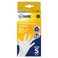 HiperDino guante vinilo multiusos talla S 10 ud