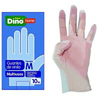 HiperDino guante vinilo multiusos talla M 10 ud