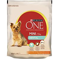 Purina One mini perro dental pollo y arroz 800 gr