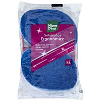 HiperDino estropajo salvauña no raya ergonomico paquete 2 ud
