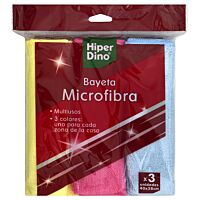 HiperDino bayeta microfibra color 3 ud
