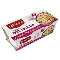 Brillante vasitos de arroz cantonés tres delicias 2 x 125 g