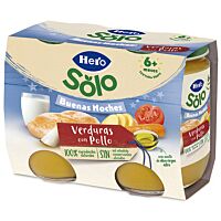 Hero Baby Buenas Noches tarritos verduritas con pollo (+ 6 meses) 2 x 190 g