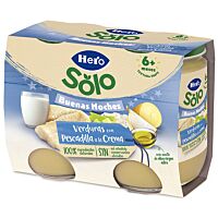 Hero Baby Buenas Noches tarritos verduras con pescadilla a la crema (+ 8 meses)2 x 190 g