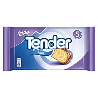 Milka Tender bizcochos cubiertos de chocolate con leche 5 x 185 g
