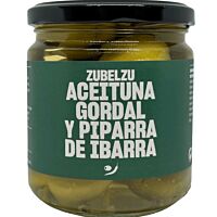 Zubelzu aceituna gordal con ibarrako piparrak 350 g