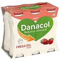Danone Danacol bebible de fresa pack 6x100 g