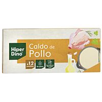 HiperDino caldo de pollo 12 ud