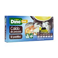 HiperDino caldo de pescado 12 ud