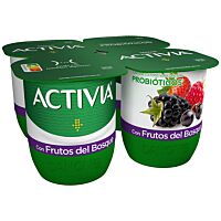 Activia sabor frutos del bosque 4 x 120 g
