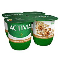 Activia sabor avena y nueces 4 x 120 g