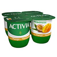 Danone Activia yogur de mango y maracuyá pack 4x120 g