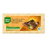 HiperDino tableta de chocolate con leche y almendra troceada 150 g