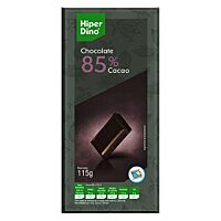 HiperDino tableta de chocolate al 85 % 115 g