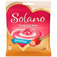Solano caramelos de fresa sin azúcar 33 ud