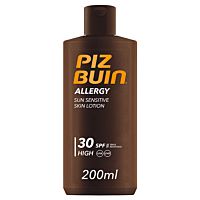 Piz Buin allergy loción solar piel sensible al sol 30 SPF 200 ml