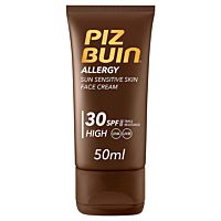 Piz Buin allergy crema solar facial piel sensible al sol 30 SPF50 ml