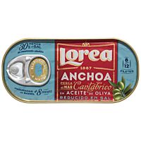 Lorea anchoas del Cantábrico en aceite de oliva bajo en sal 30 g