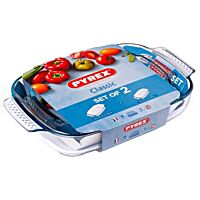 Pyrex set fuentes rectangulares 39 x 25 cm y 35 x 23 cm