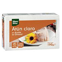 HiperDino atún claro en aceite de girasol 143 g